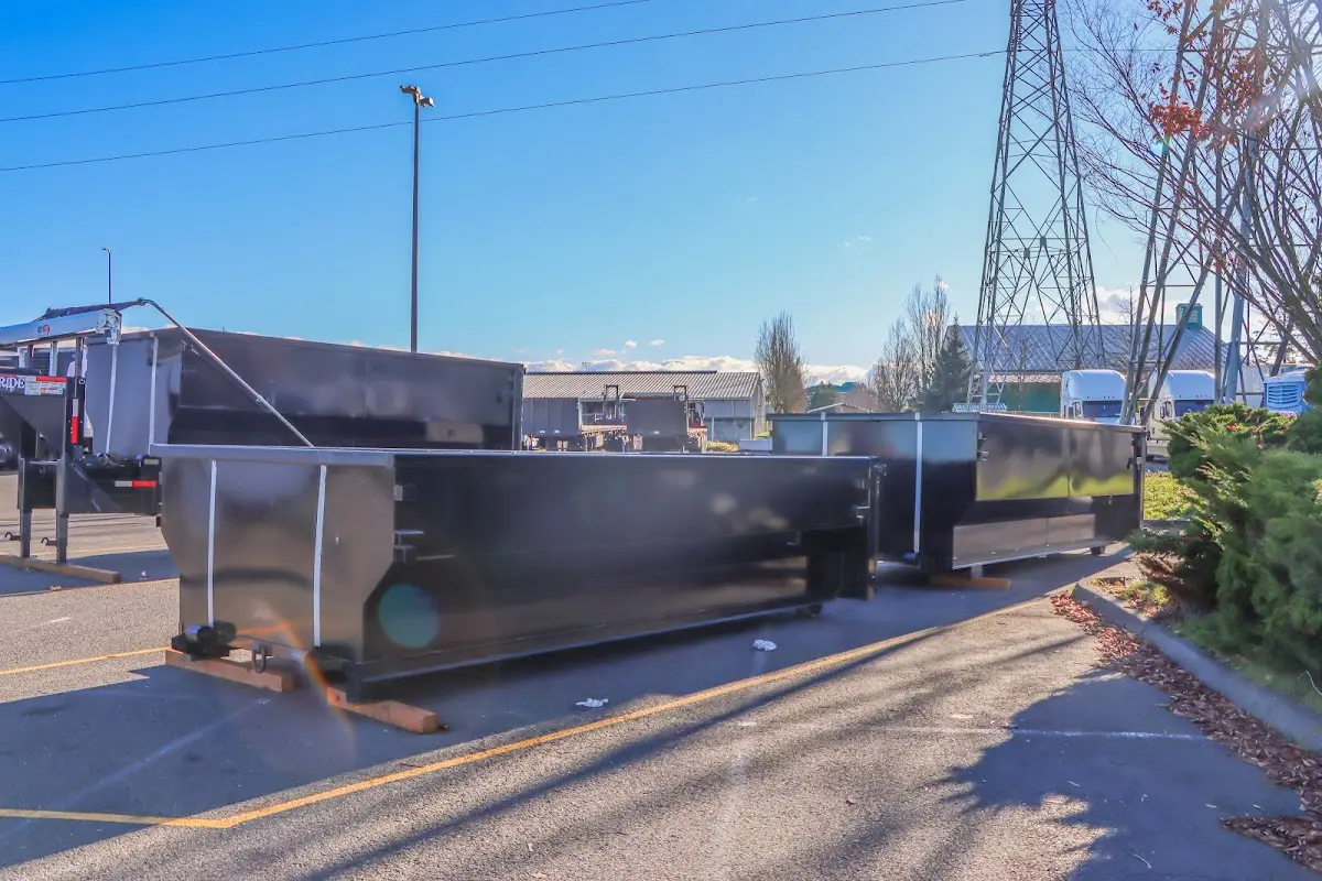 Roll-off dumpster ready for waste disposal at job site for Estate Cleanout Dumpster Rental in Buckley
